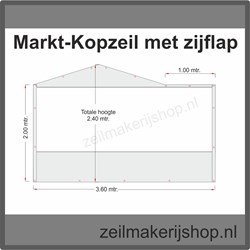 Klik hier voor een kopzeil met zijflap