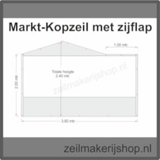 Kopzeil met zijflap