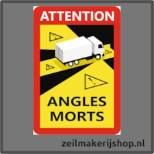 Dode hoek sticker voor op doek