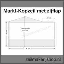 Kopzeil met zijflap