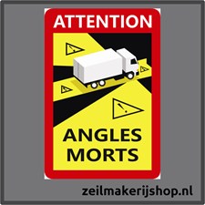 Dode hoek sticker voor op doek